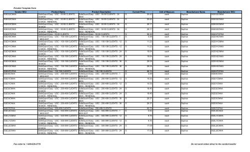 Current Price List (PDF) - Peppm