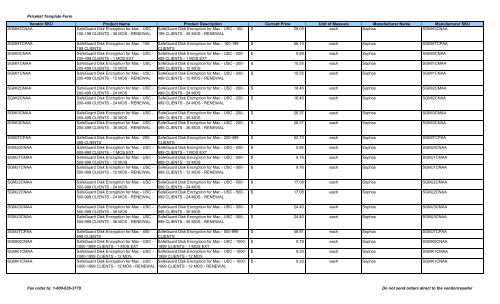 Current Price List (PDF) - Peppm