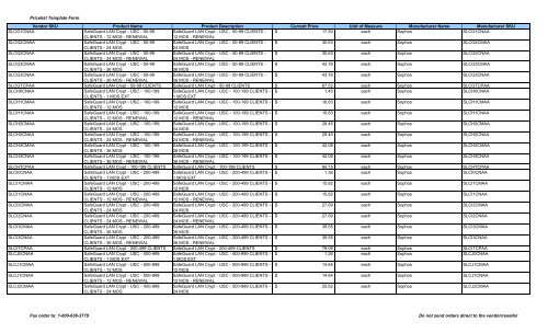 Current Price List (PDF) - Peppm