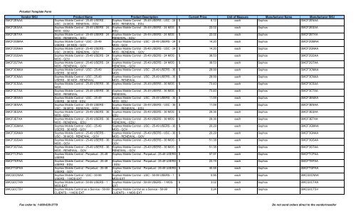 Current Price List (PDF) - Peppm