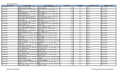 Current Price List (PDF) - Peppm