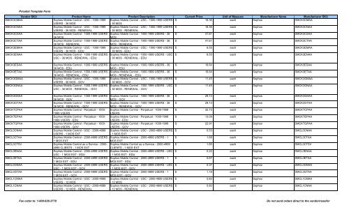 Current Price List (PDF) - Peppm