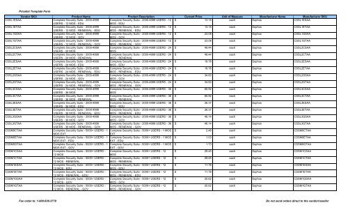 Current Price List (PDF) - Peppm