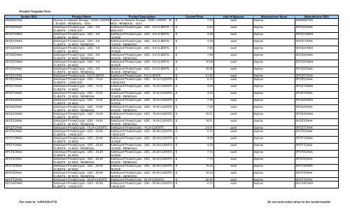 Current Price List (PDF) - Peppm