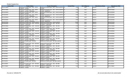 Current Price List (PDF) - Peppm