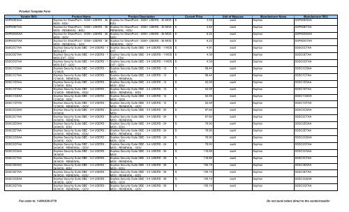 Current Price List (PDF) - Peppm