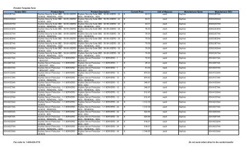 Current Price List (PDF) - Peppm