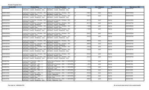 Current Price List (PDF) - Peppm