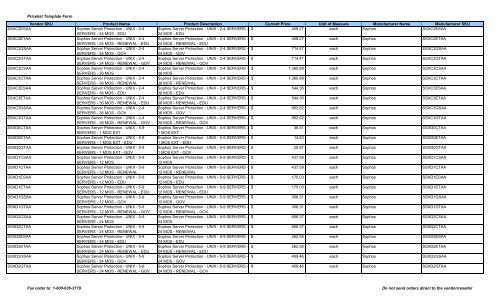 Current Price List (PDF) - Peppm