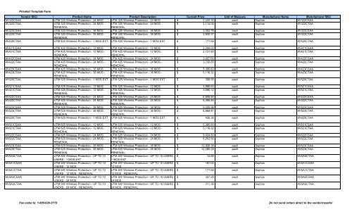 Current Price List (PDF) - Peppm