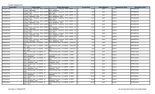 Current Price List (PDF) - Peppm