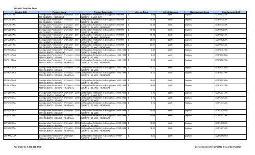 Current Price List (PDF) - Peppm