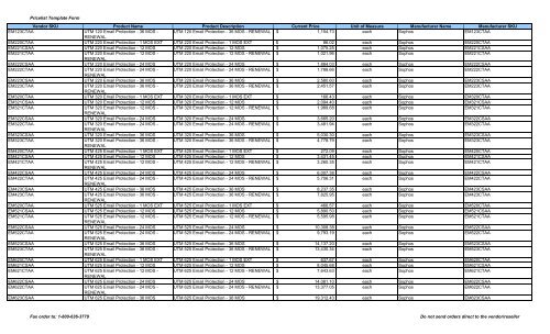 Current Price List (PDF) - Peppm