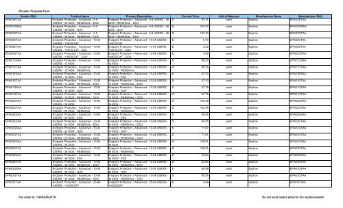 Current Price List (PDF) - Peppm