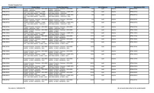 Current Price List (PDF) - Peppm