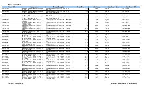 Current Price List (PDF) - Peppm