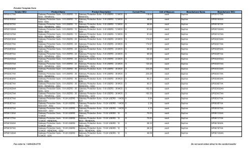 Current Price List (PDF) - Peppm