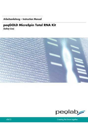 peqGOLD MicroSpin Total RNA Kit - PEQLAB Biotechnologie GmbH