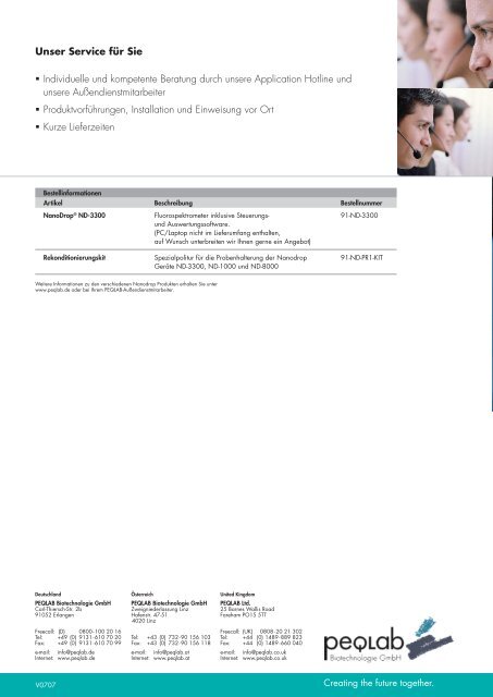 Vorteile des NanoDropÂ® ND-3300 Fluorospektrometers - Peqlab