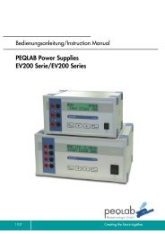 PEQLAB Power Supplies EV200 Serie/EV200 Series