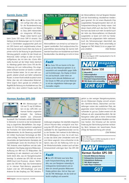 Die neuesten Navi-Geräte im Praxistest - Navi-Magazin ONLINE