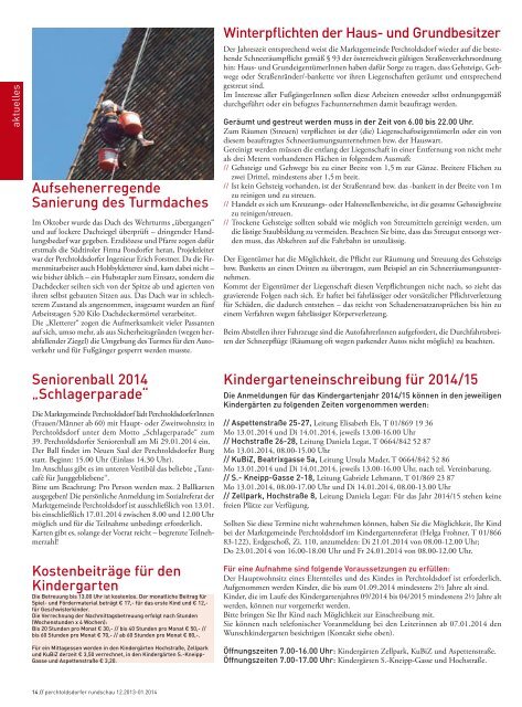 Ausgabe 12/2013 - Marktgemeinde Perchtoldsdorf