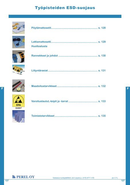 TyÃ¶pisteiden ESD-suojaus - Perel