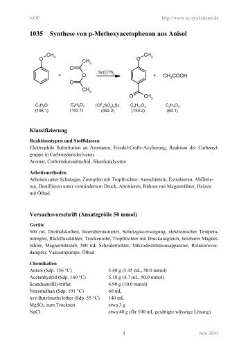 1035 Synthese von p-Methoxyacetophenon aus Anisol - kriemhild