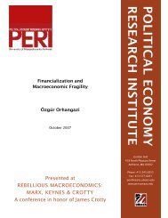 Financialization And - PERI - University of Massachusetts Amherst