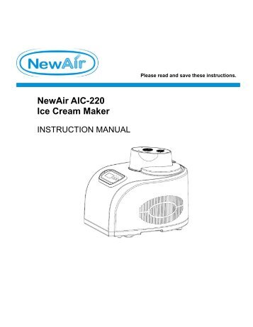 Newair AIC-220 Ice Cream Maker - Air & Water