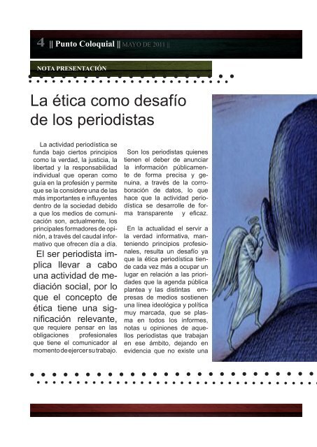 Trabajo seleccionado sobre "La Ãtica del Periodismo" - Facultad de ...