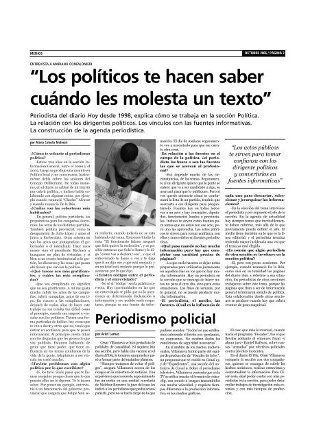 Con el periodismo descubrÃ­ un mundo - Facultad de Periodismo y ...