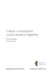 Cultura, comunicaciÃ³n y lucha social en Argentina - Facultad de ...