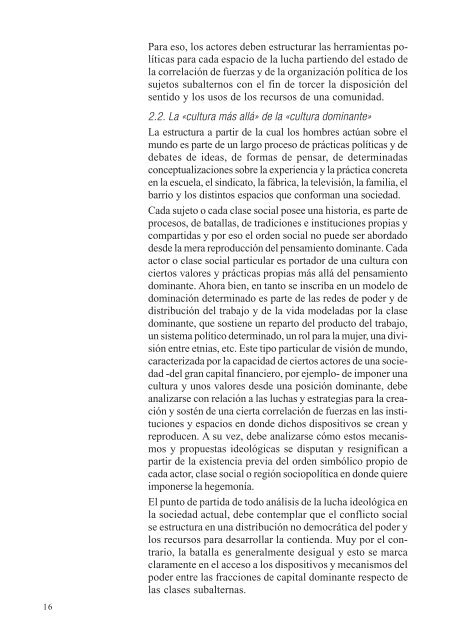 Cultura, comunicaciÃ³n y lucha social en Argentina - Facultad de ...