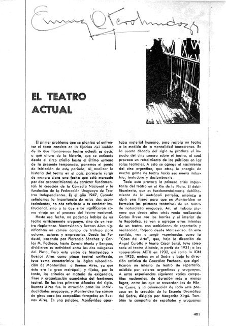 NÂº 31 - El teatro actual - Publicaciones PeriÃ³dicas del Uruguay