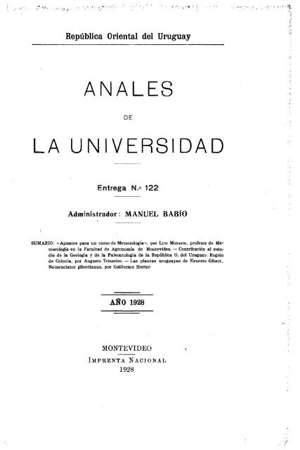 Aa O 37 Entrega 122 1927 Publicaciones Peria Dicas Del Uruguay