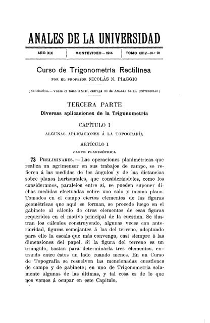 AÃ±o 19, t. 24, nÂº 91 (1914) - Publicaciones PeriÃ³dicas del Uruguay