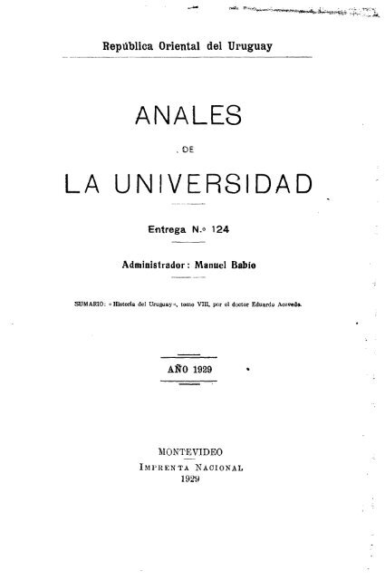 AÃ±o 38, nÂº 124 (1929) - Publicaciones PeriÃ³dicas del Uruguay