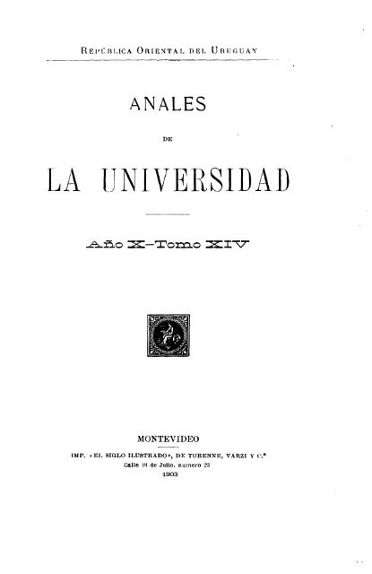 AÃ±o 10, t. 14, entrega 1 (1903) - Publicaciones PeriÃ³dicas del Uruguay