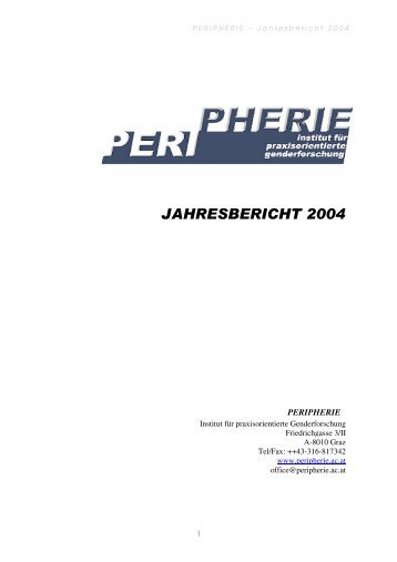 JAHRESBERICHT 2004 - peripherie