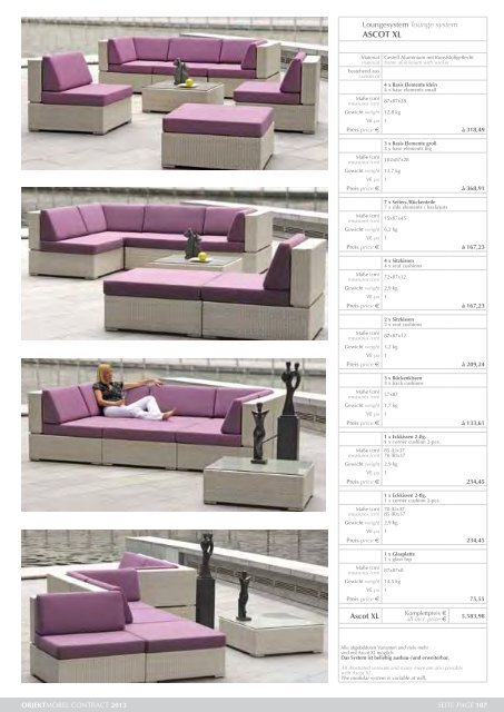 Loungekonzept_FURNITURE COLLECTION 2014