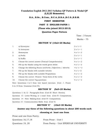 Test papers for spoken english