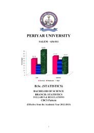 B.Sc. Statistics - Periyar University