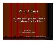IMF in Albania: An overview of past involvement and challenges for ...