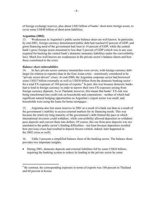 Overview of Capital Account Crisis - IMF