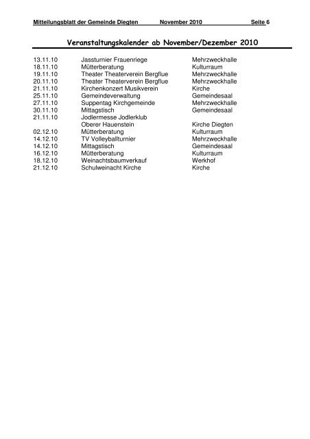 Abwart/in Gemeindeliegenschaften (Pensum ... - Gemeinde Diegten