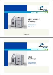 PerkinElmer HPLC & UHPLC Workshop