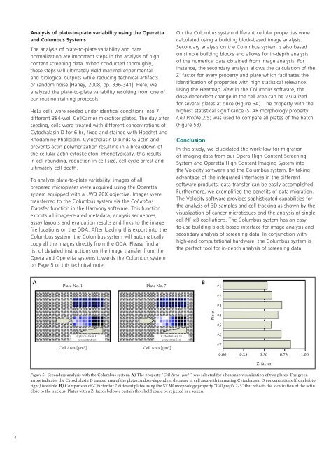 Workflows for In-depth High Content Analysis - PerkinElmer