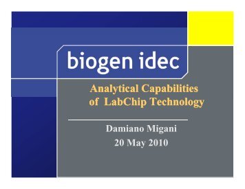 Analytical Capabilities of LabChip Technology p gy p gy - PerkinElmer