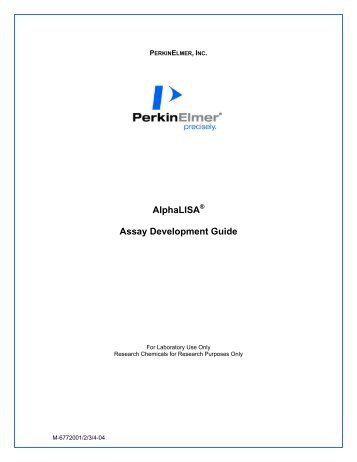 AlphaLISA Assay Development Guide - PerkinElmer